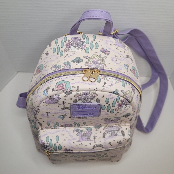 Loungefly Disney Alice In Wonderland Pastel Map Mini Backpack